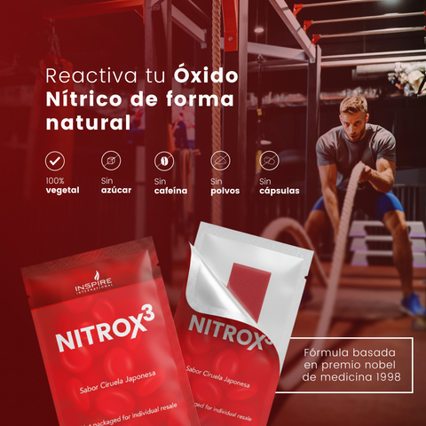 Nitrox3 - Boost Óxido Nítrico - Arginina + Vitamina B1 y B12