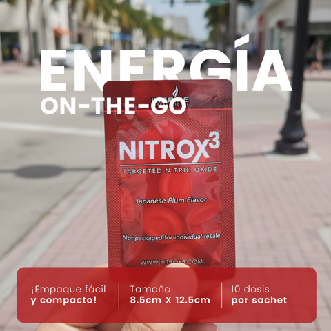 Nitrox3 - Boost Óxido Nítrico - Arginina + Vitamina B1 y B12
